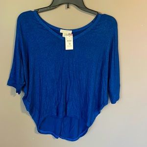 Blue glittery top